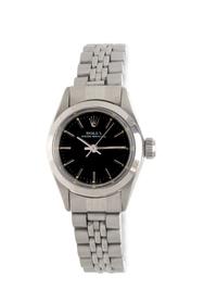 ROLEX, REF. 6718 STAINLESS STEEL 'OYSTER PERPETUAL' WRISTWATCH, CIRCA 1973