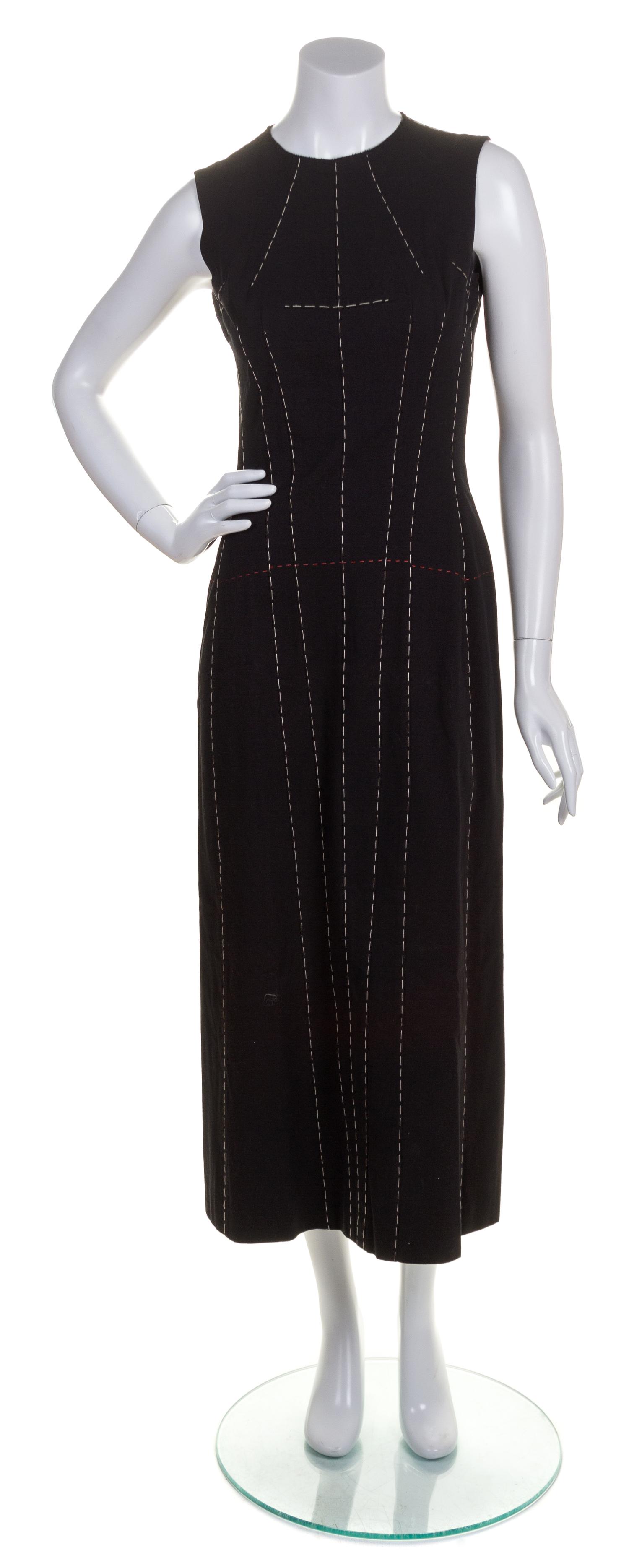 A Yohji Yamamoto Black Cotton Dress, Size 1.