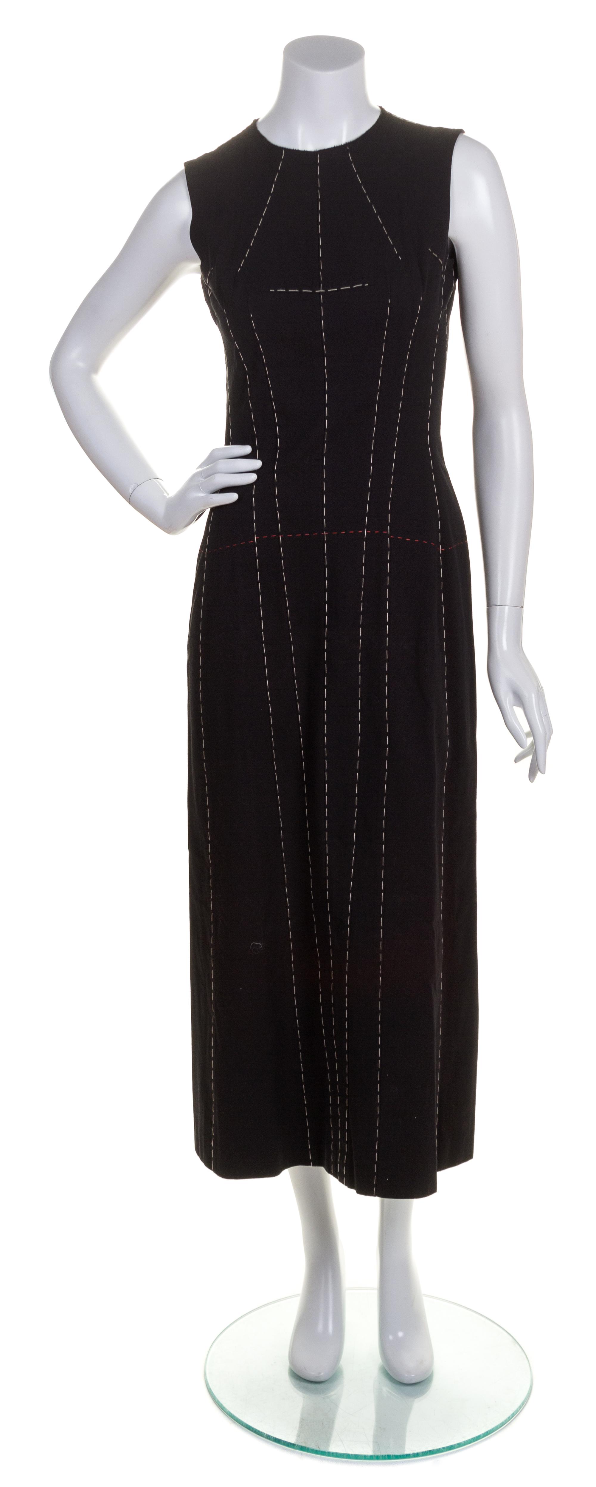 A Yohji Yamamoto Black Cotton Dress, Size 1.