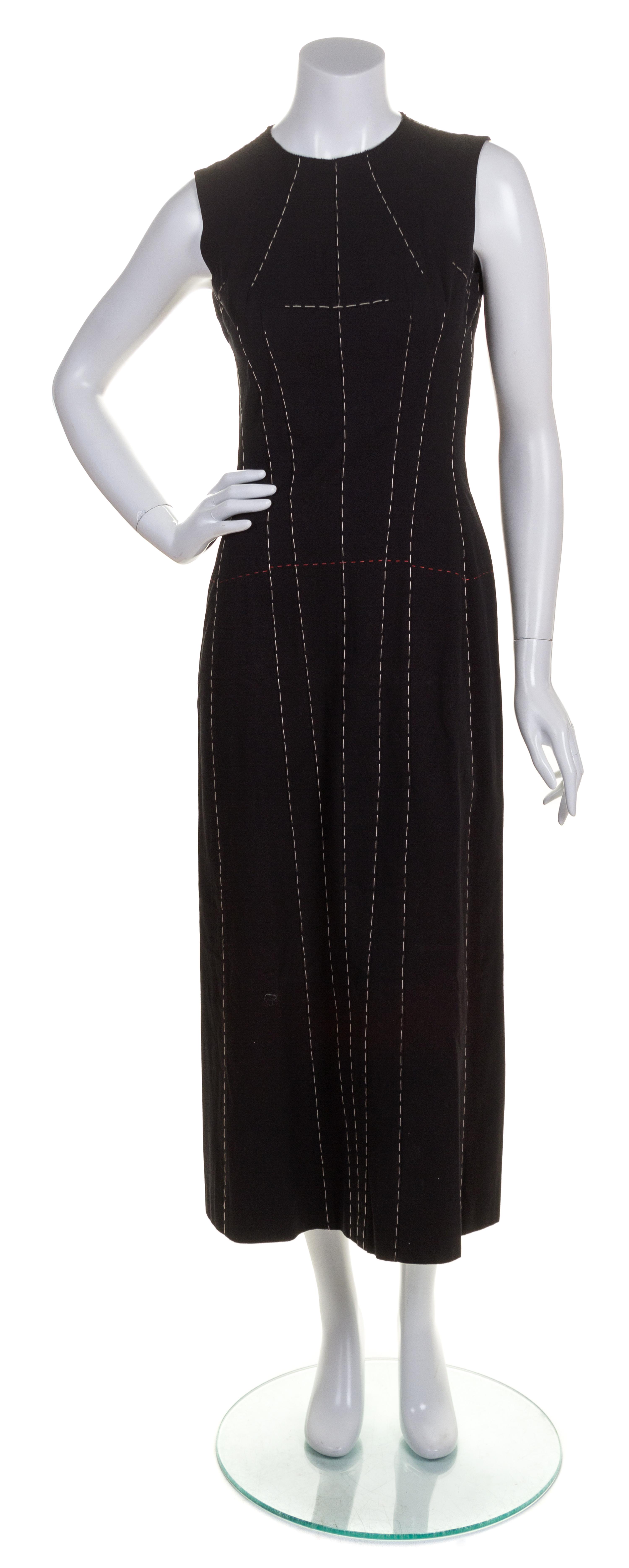A Yohji Yamamoto Black Cotton Dress, Size 1.