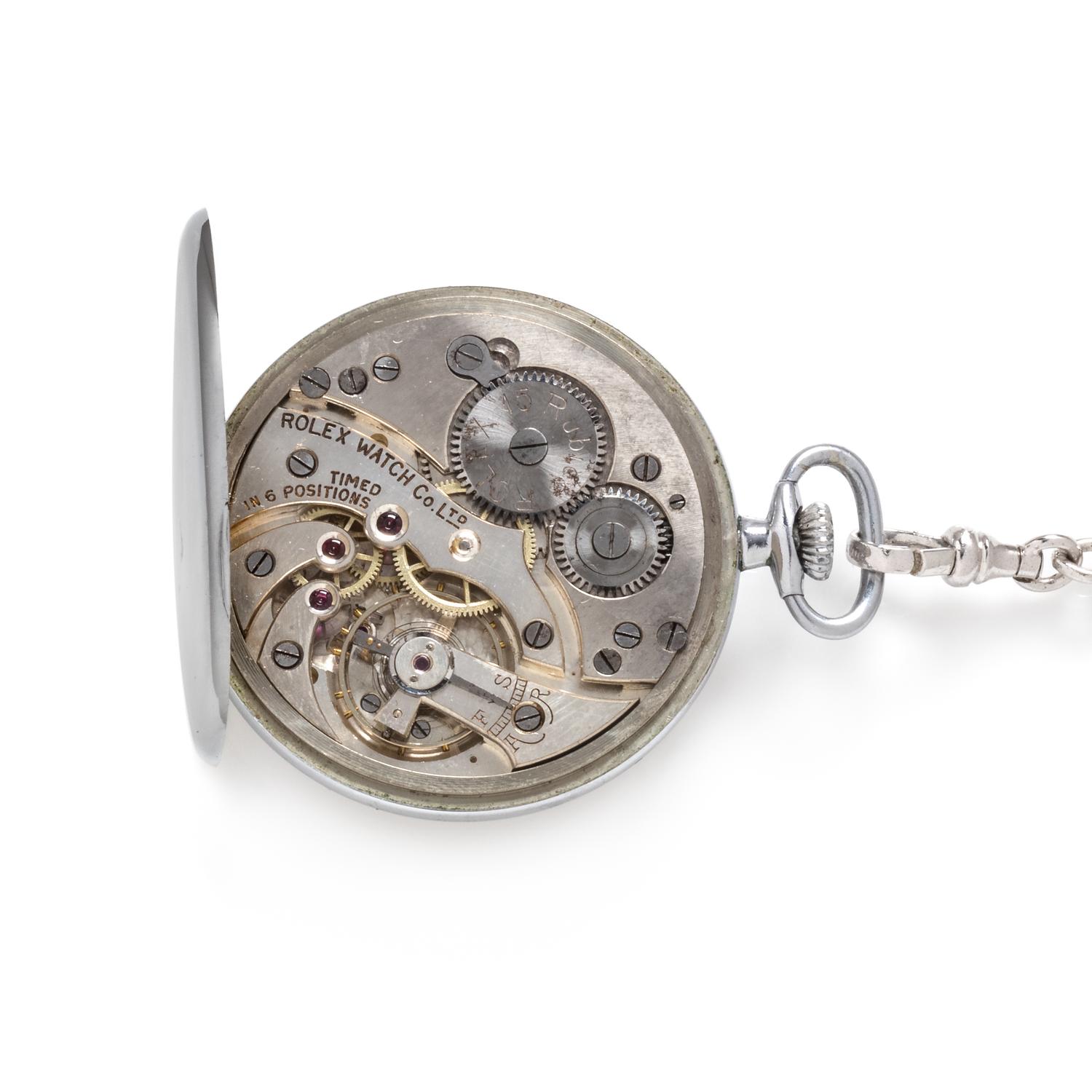 Rolex Watch Co. Ltd., Steel Open Face Pocket Watch