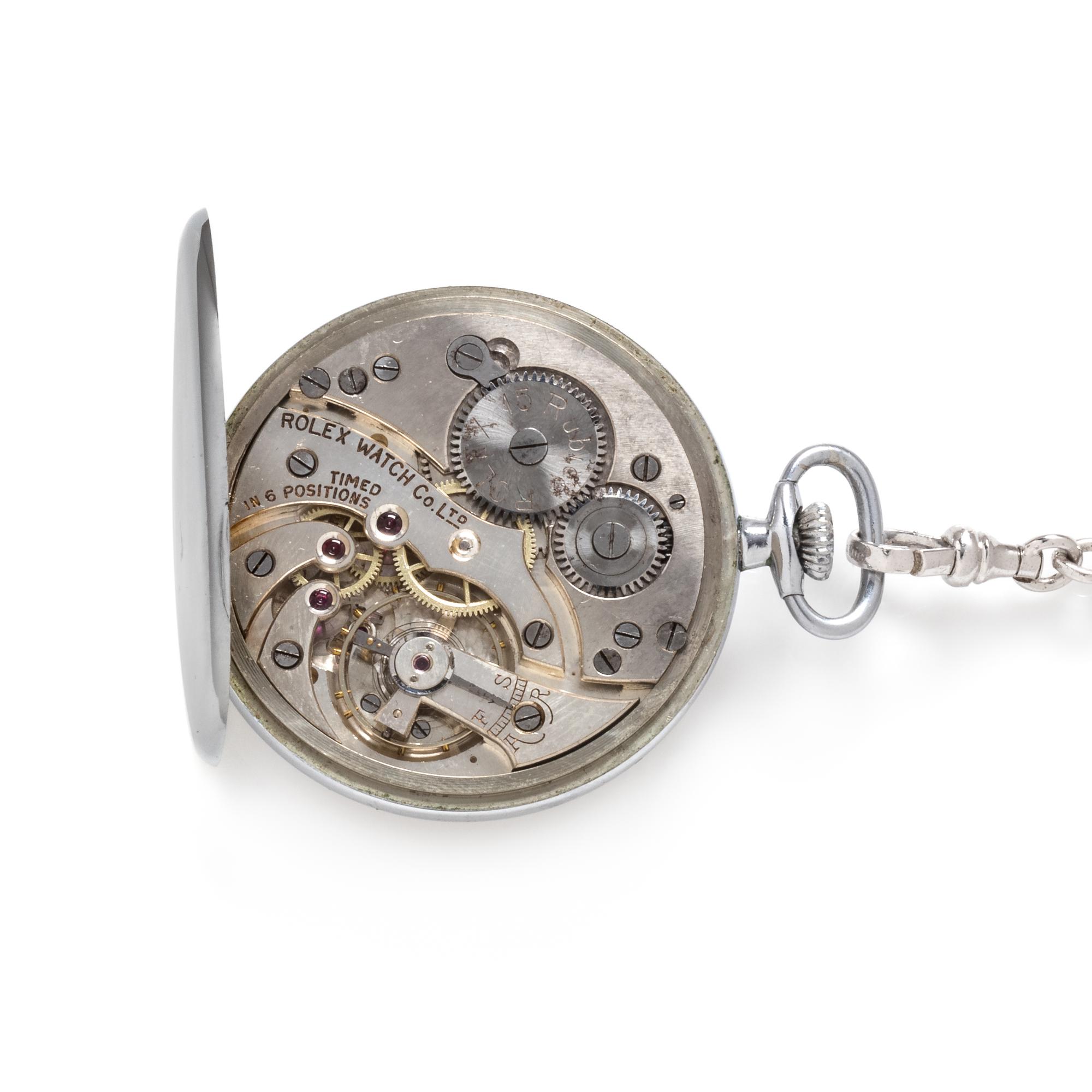 Rolex Watch Co. Ltd., Steel Open Face Pocket Watch