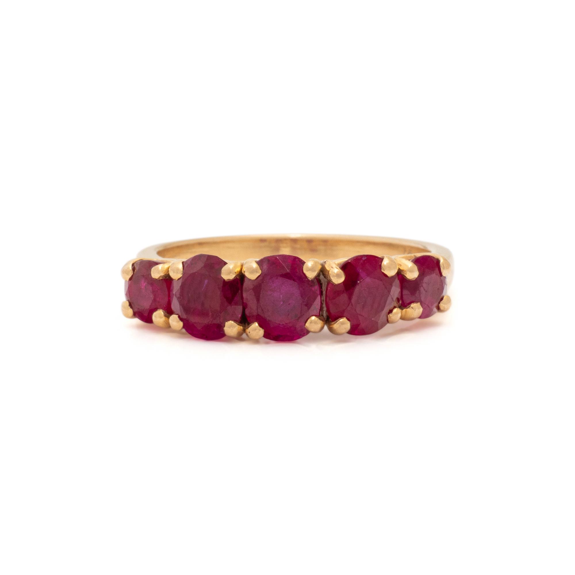 YELLOW GOLD AND RUBY RING