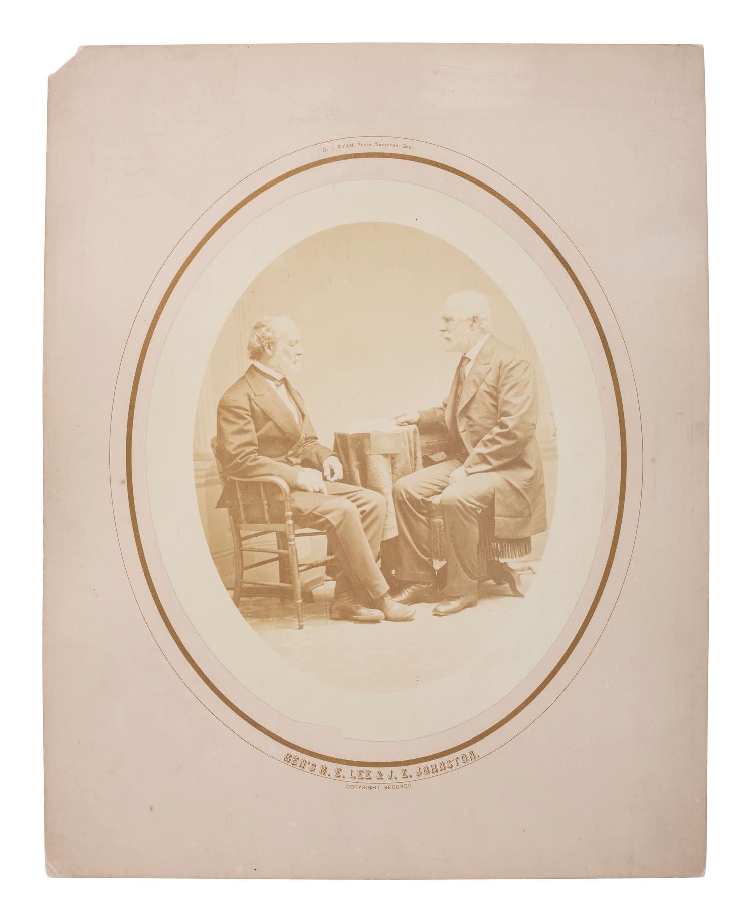 [Civil War] Ryan, D.J. Post-War Photograph of Confederate Generals Lee and Johnston