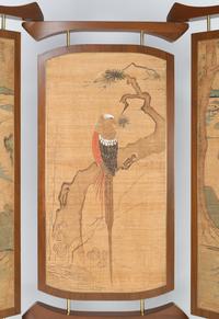 Three-panel screen