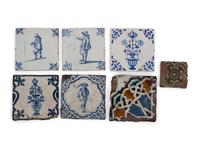 A Group of Seven Continental Ceramic Tiles