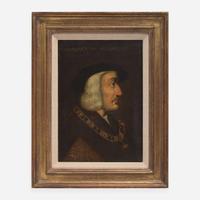 Follower of Bernhard Strigel (German, 1460–1528) Profile Portrait of Maximilian I, Holy Roman Emperor