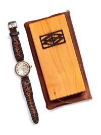 A Silver and Yellow Gold Wristwatch,