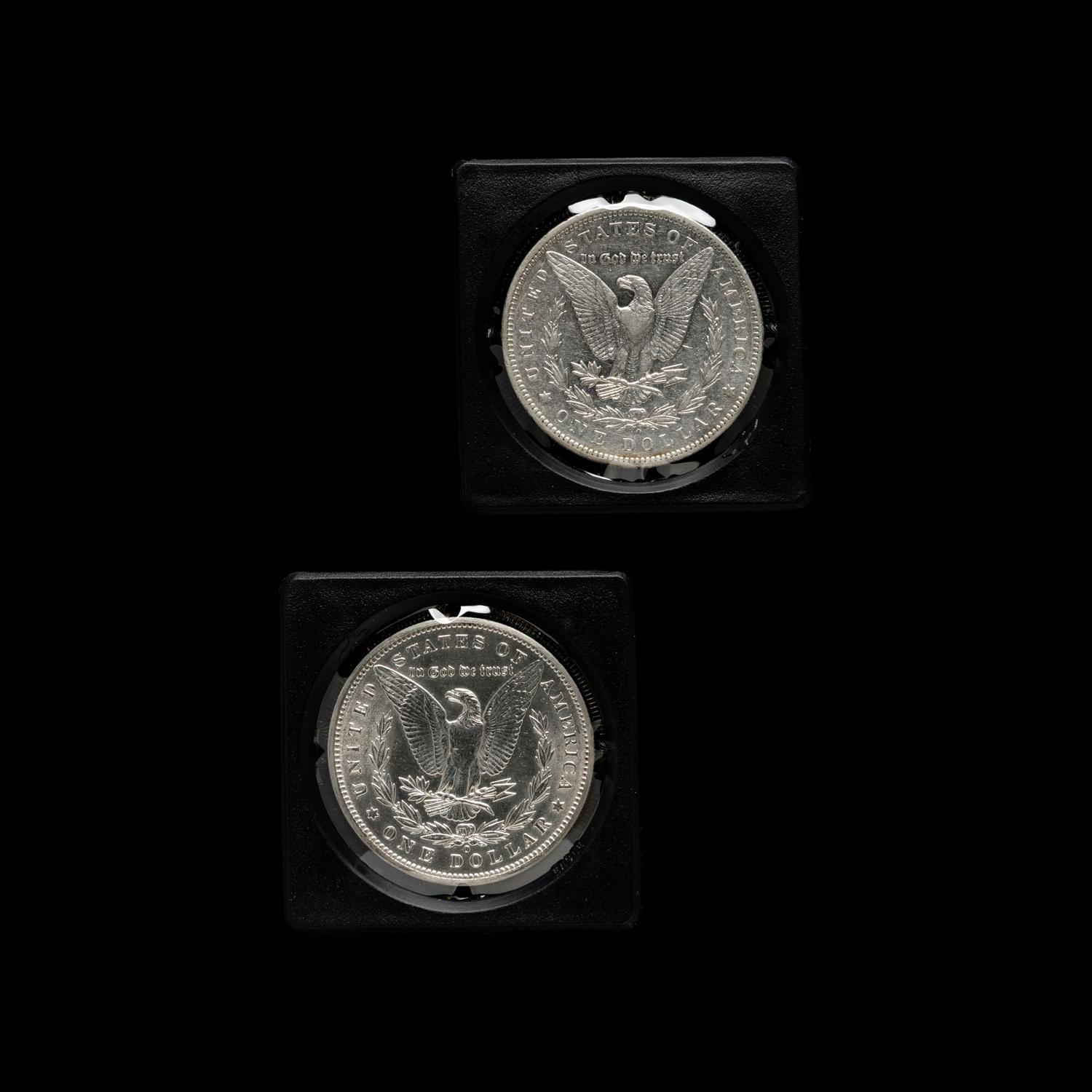 Two 1899-O Morgan $1 Coins