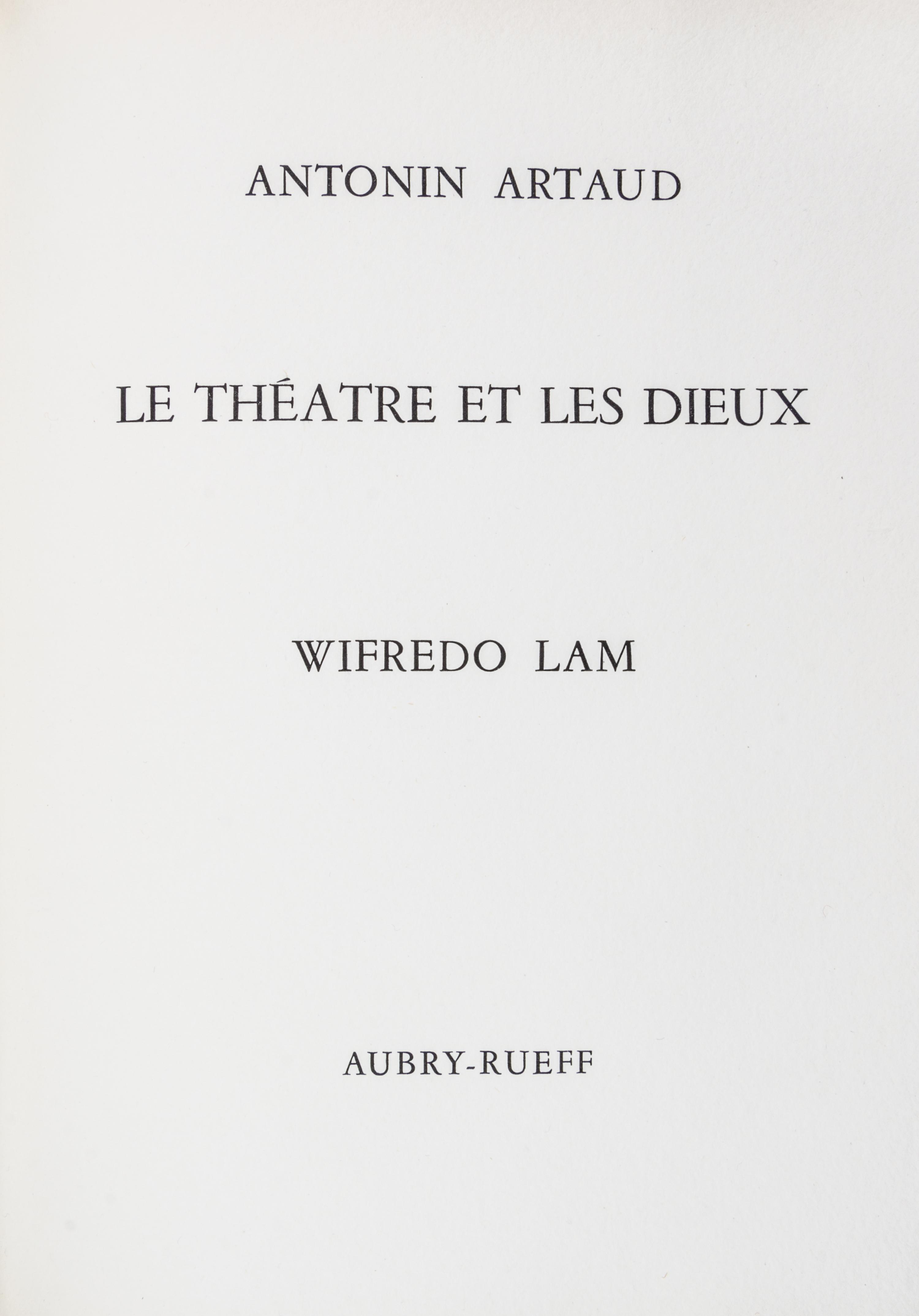 (LAM, WIFREDO) ARTAUD, ANTONIN. Le Theatre et les dieux. Paris, 1966. Signed. Limited.