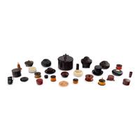 Art Deco Early 20th Century — A Group of 28 Round Bakelite Items