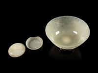 Two Pale Celadon Jade Articles
