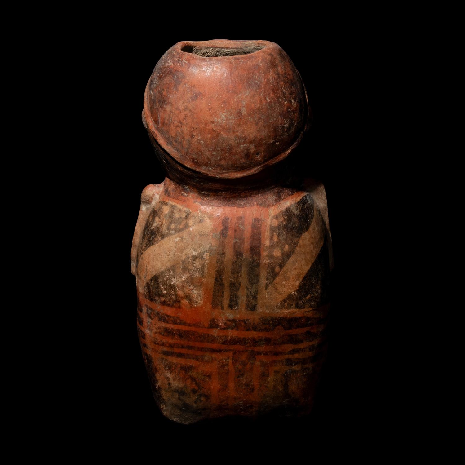 A Cauca Funerary Vessel in the Form of a Female Figure
