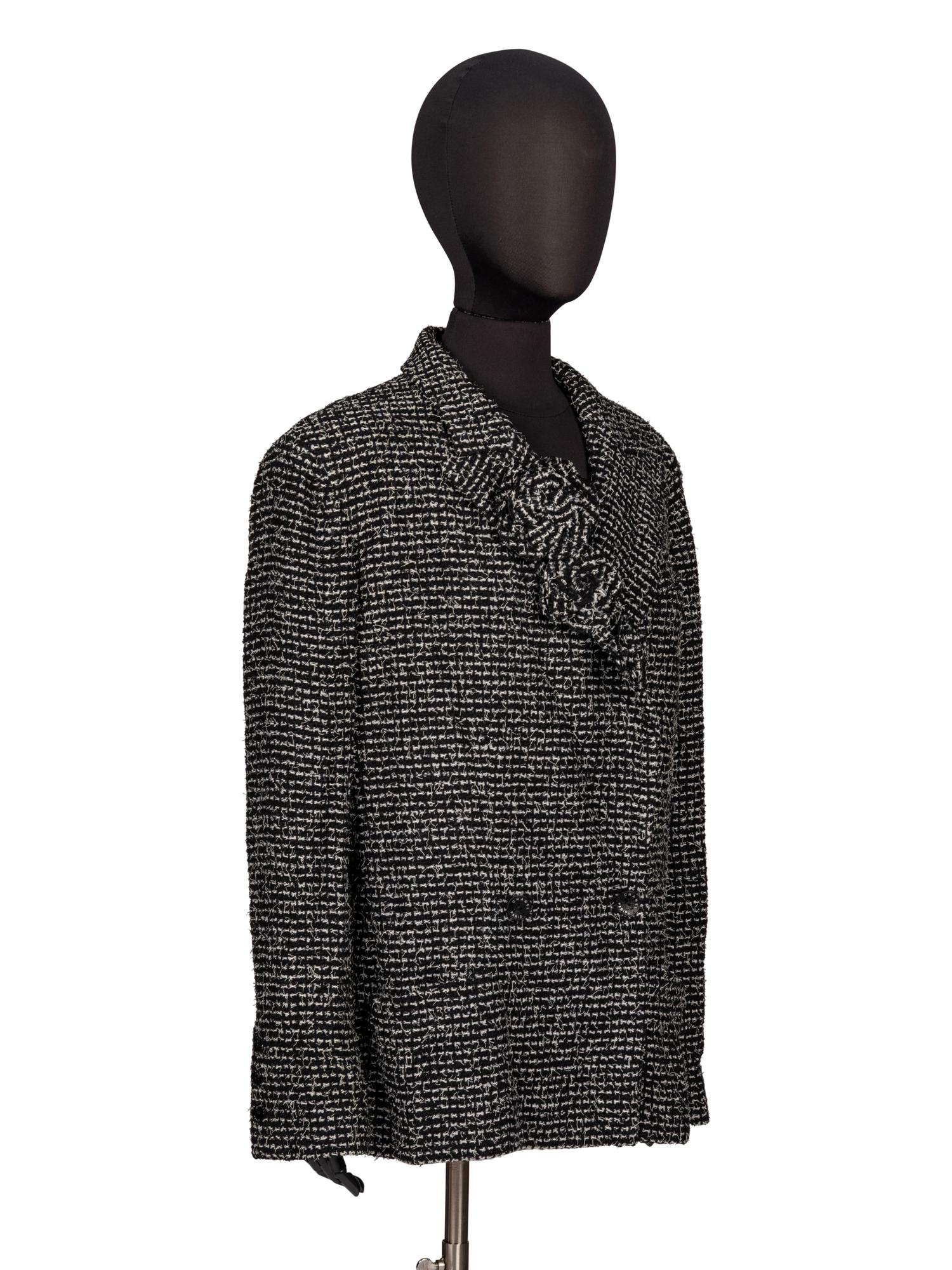 Chanel, Eyelash Tweed Jacket with Camellia Pins