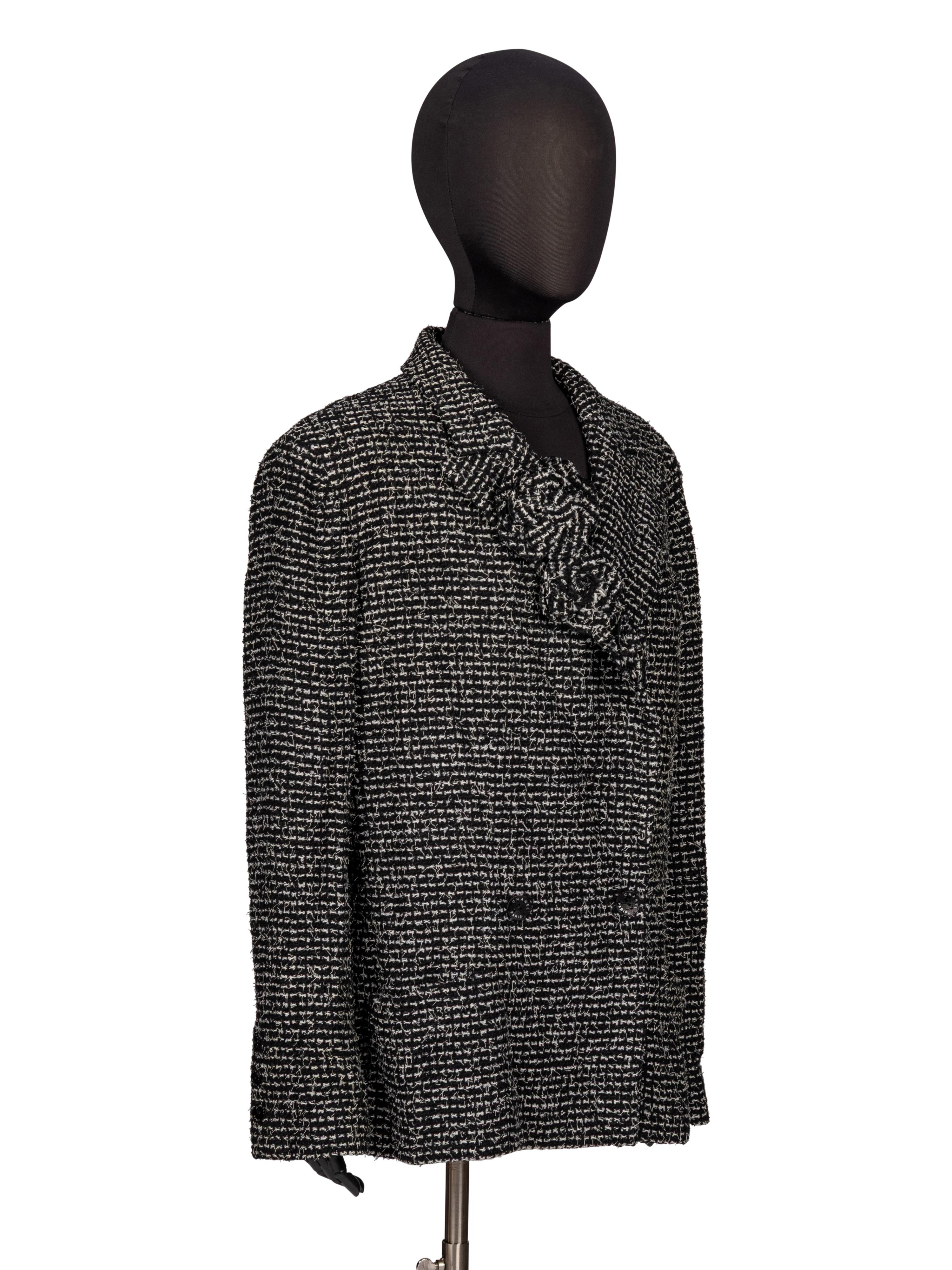Chanel, Eyelash Tweed Jacket with Camellia Pins