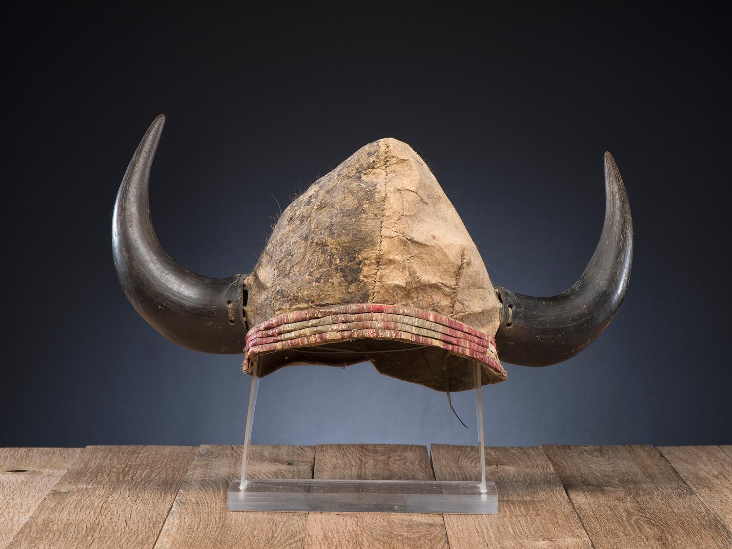 Plains Buffalo Horn Headdress, From a Midwest Collection