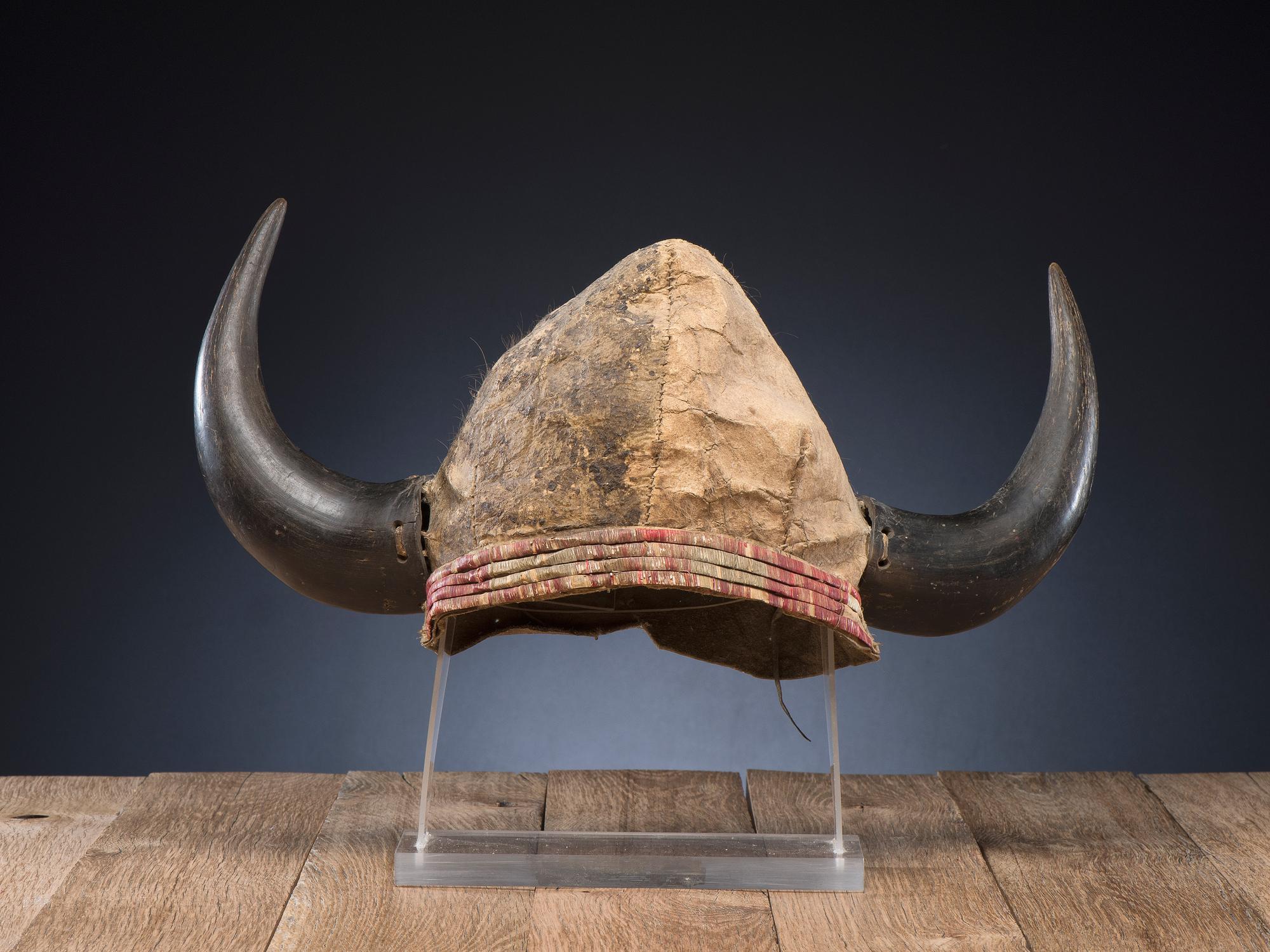 Plains Buffalo Horn Headdress, From a Midwest Collection