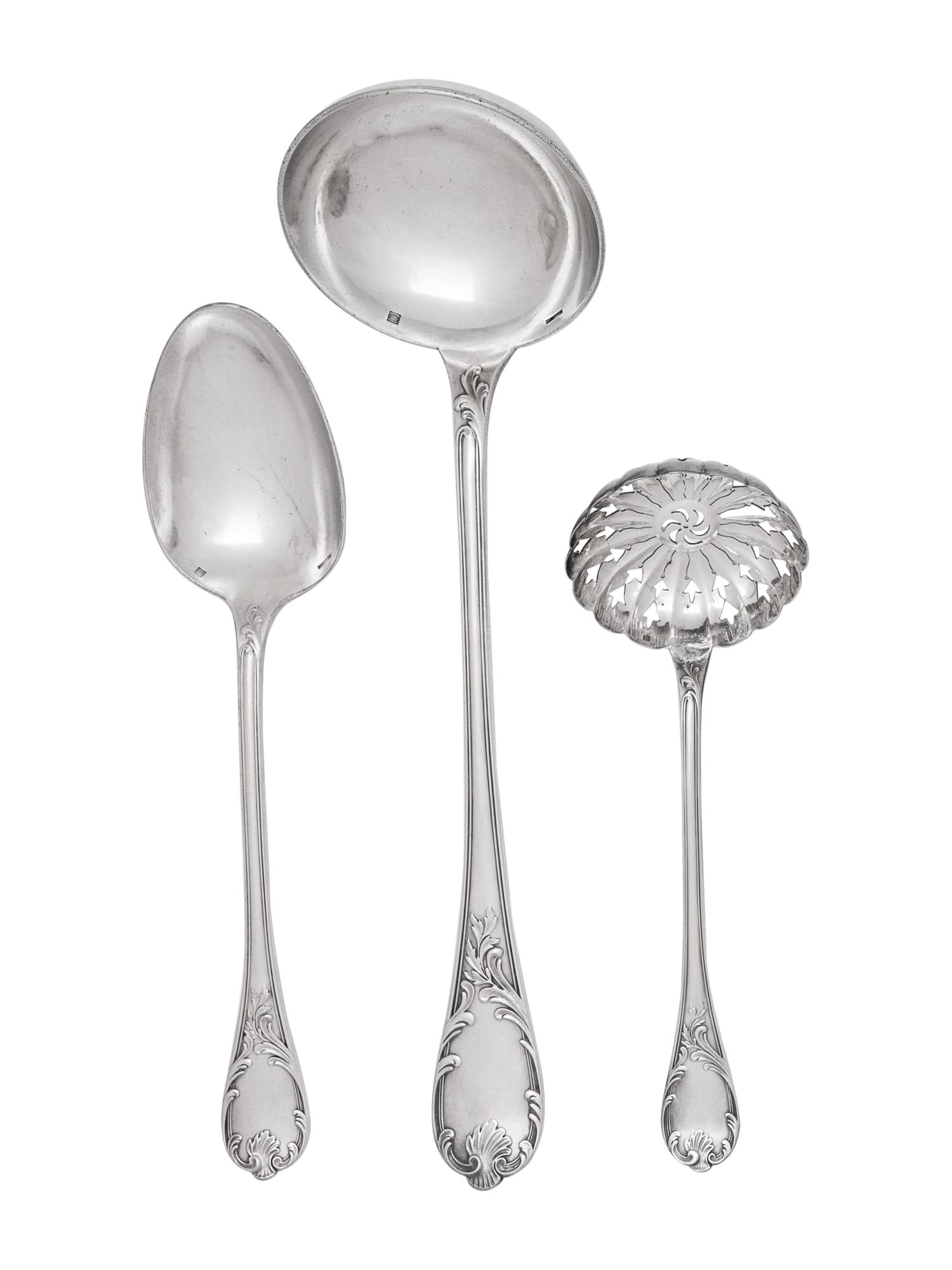 A Christofle Marly Silver-Plate Flatware Service