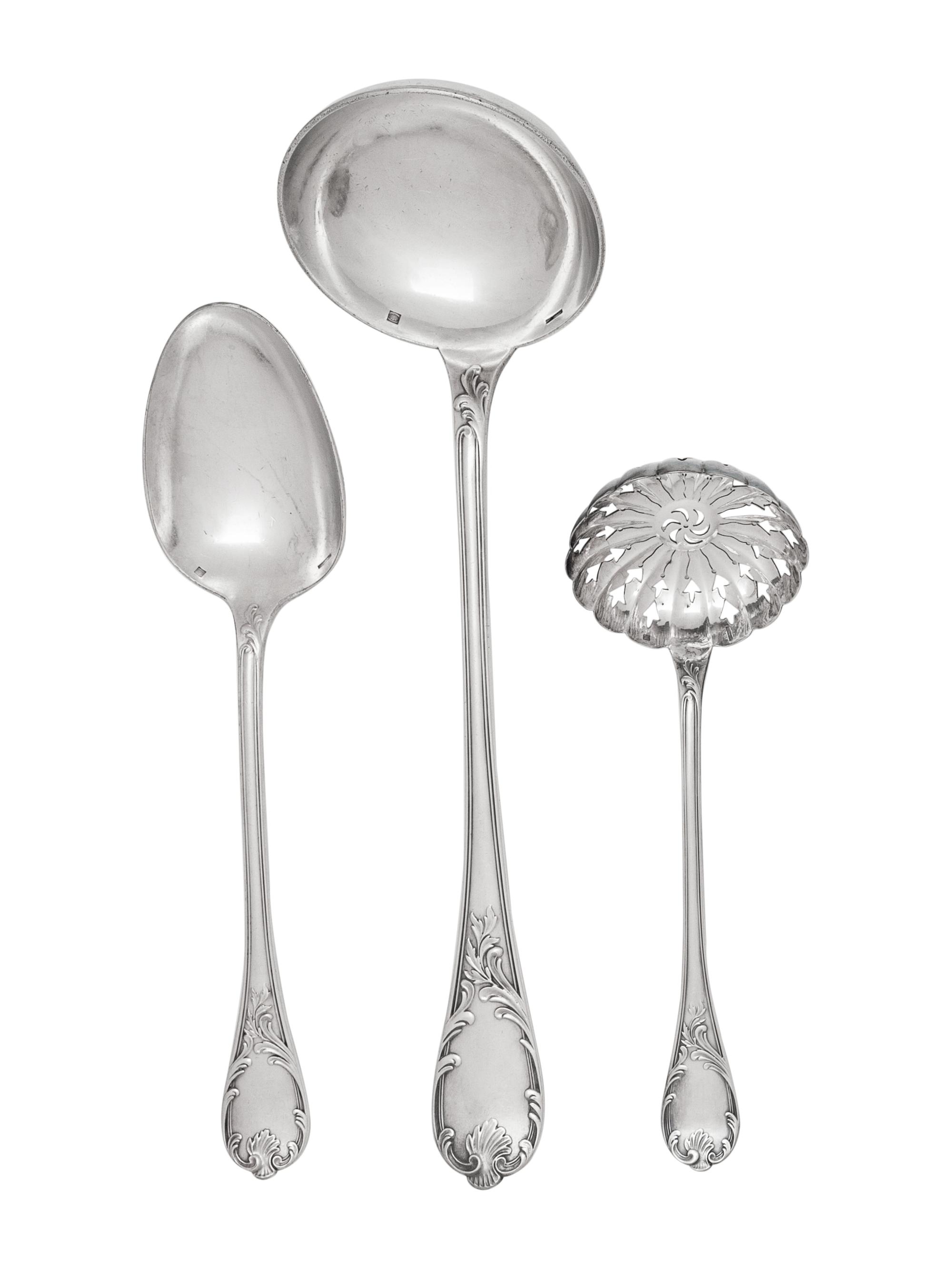 A Christofle Marly Silver-Plate Flatware Service