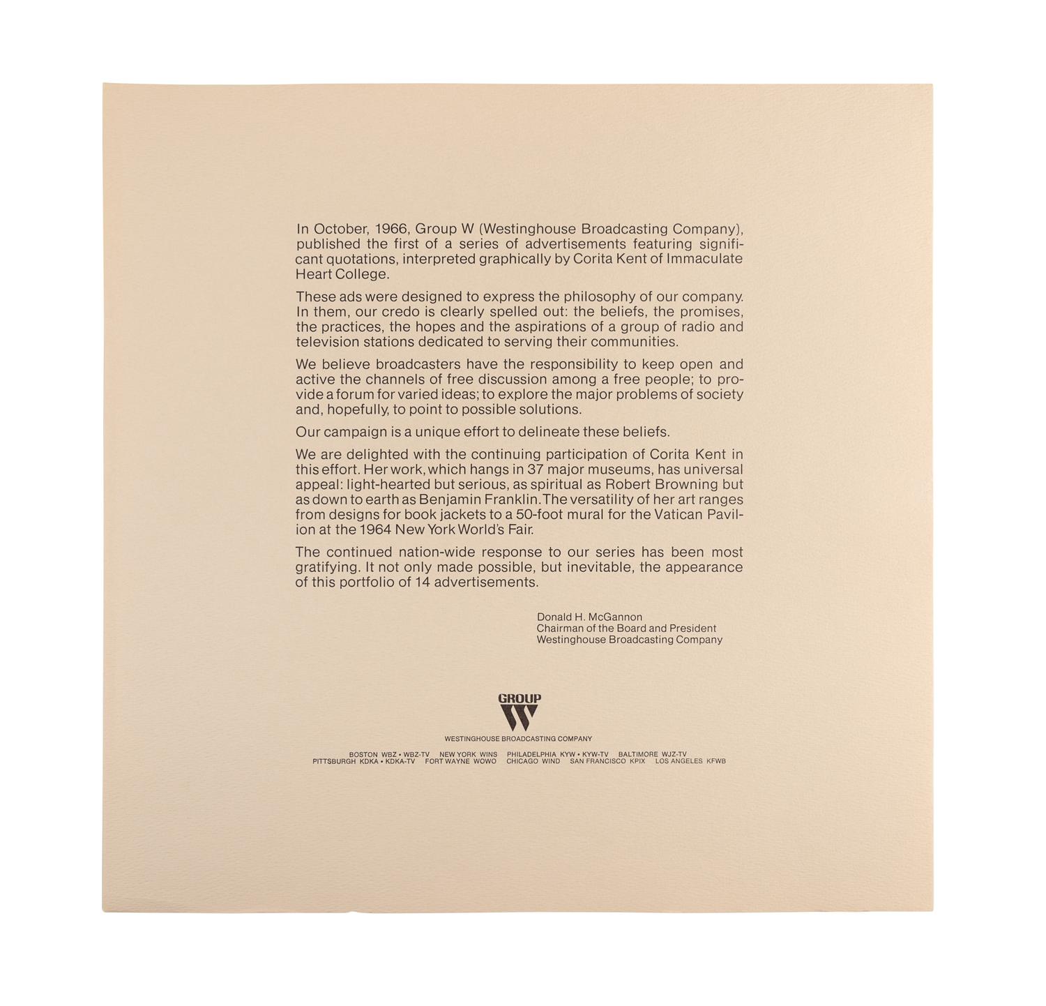 Corita Collection (10 prints with text and original portfolio)
