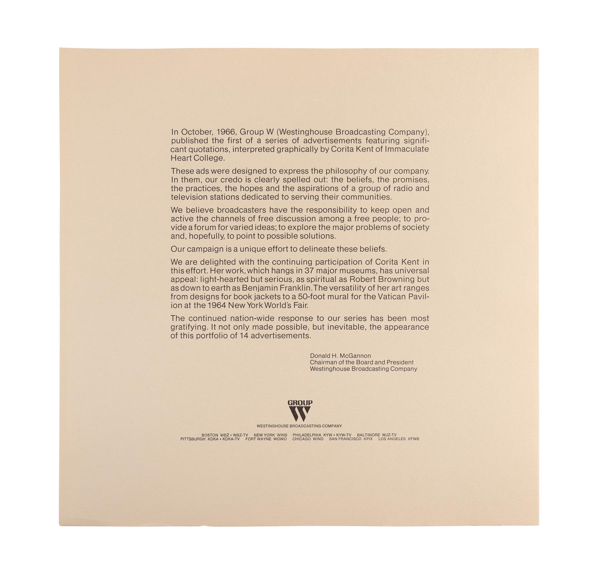 Corita Collection (10 prints with text and original portfolio)