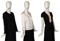 Group of Chanel Separates; One Knit Cardigan, One Shirt, One Skirt, One Knit Top
