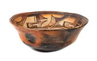 A Hopi Dough Bowl Diameter 12 1/2 inches.