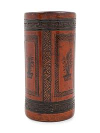 Two Chinese Carved Brush Pots, Bitong