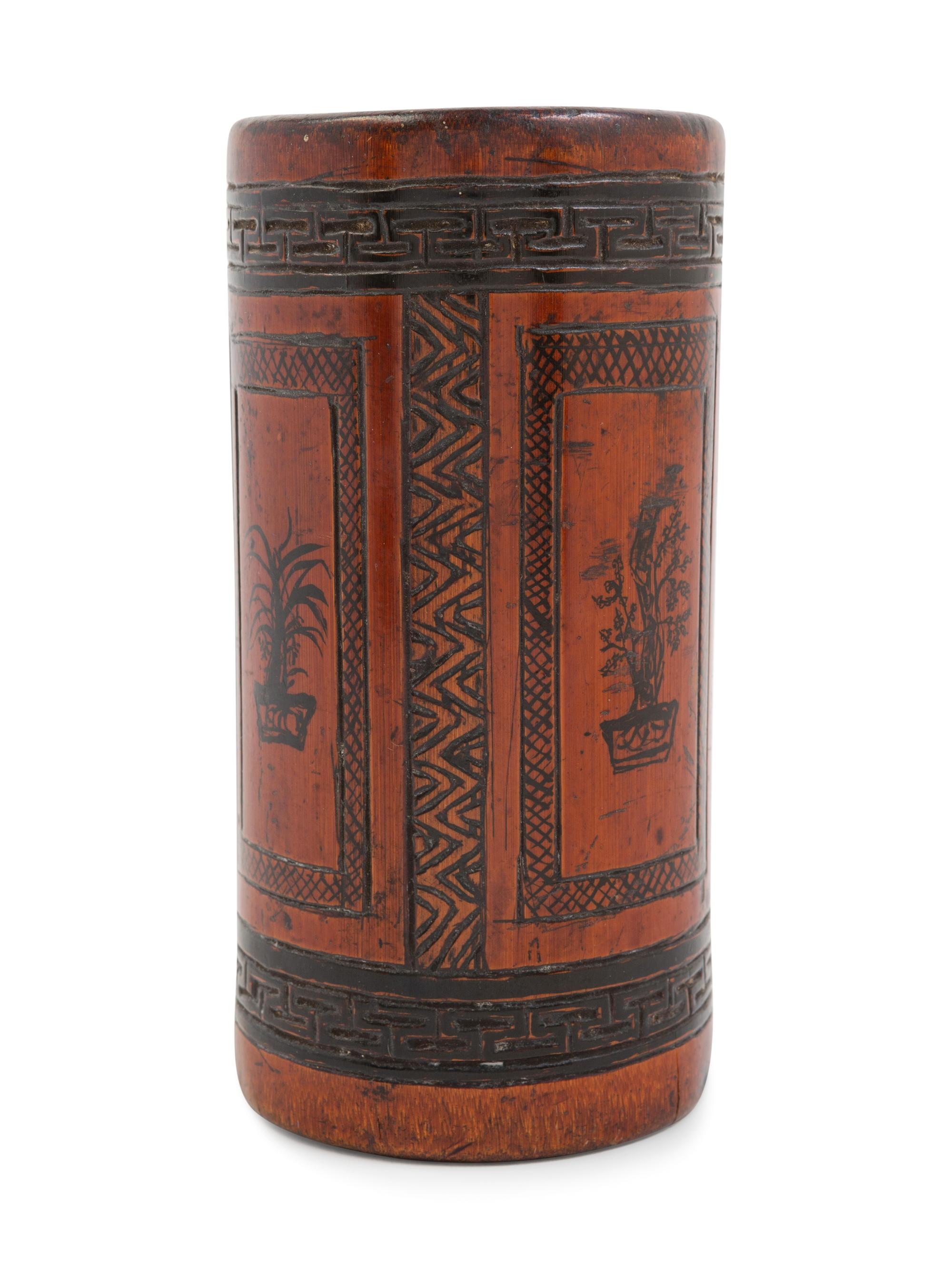 Two Chinese Carved Brush Pots, Bitong