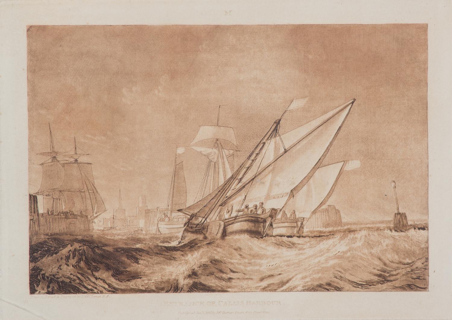A Pair of Etchings After Joseph Mallord William Turner Plate 8 1/2 x 12 inches. — 19TH CENTURY
