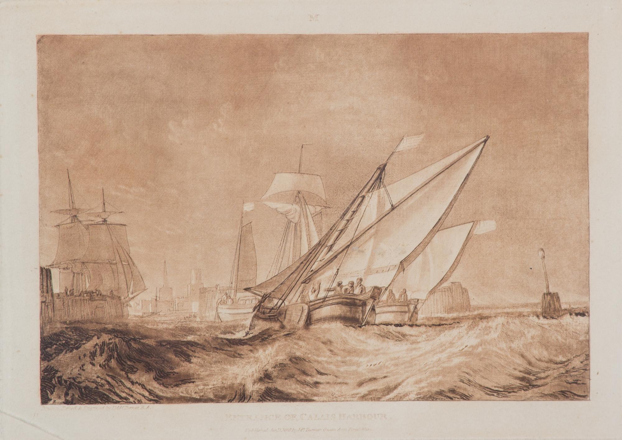 A Pair of Etchings After Joseph Mallord William Turner Plate 8 1/2 x 12 inches. — 19TH CENTURY