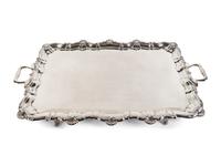 An English Silver Two-Handled Serving Tray — THIMAS DUCROWN, BIRMINGHAM, 1903