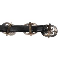 Navajo Sand Cast Silver and Turquoise Concha Belt