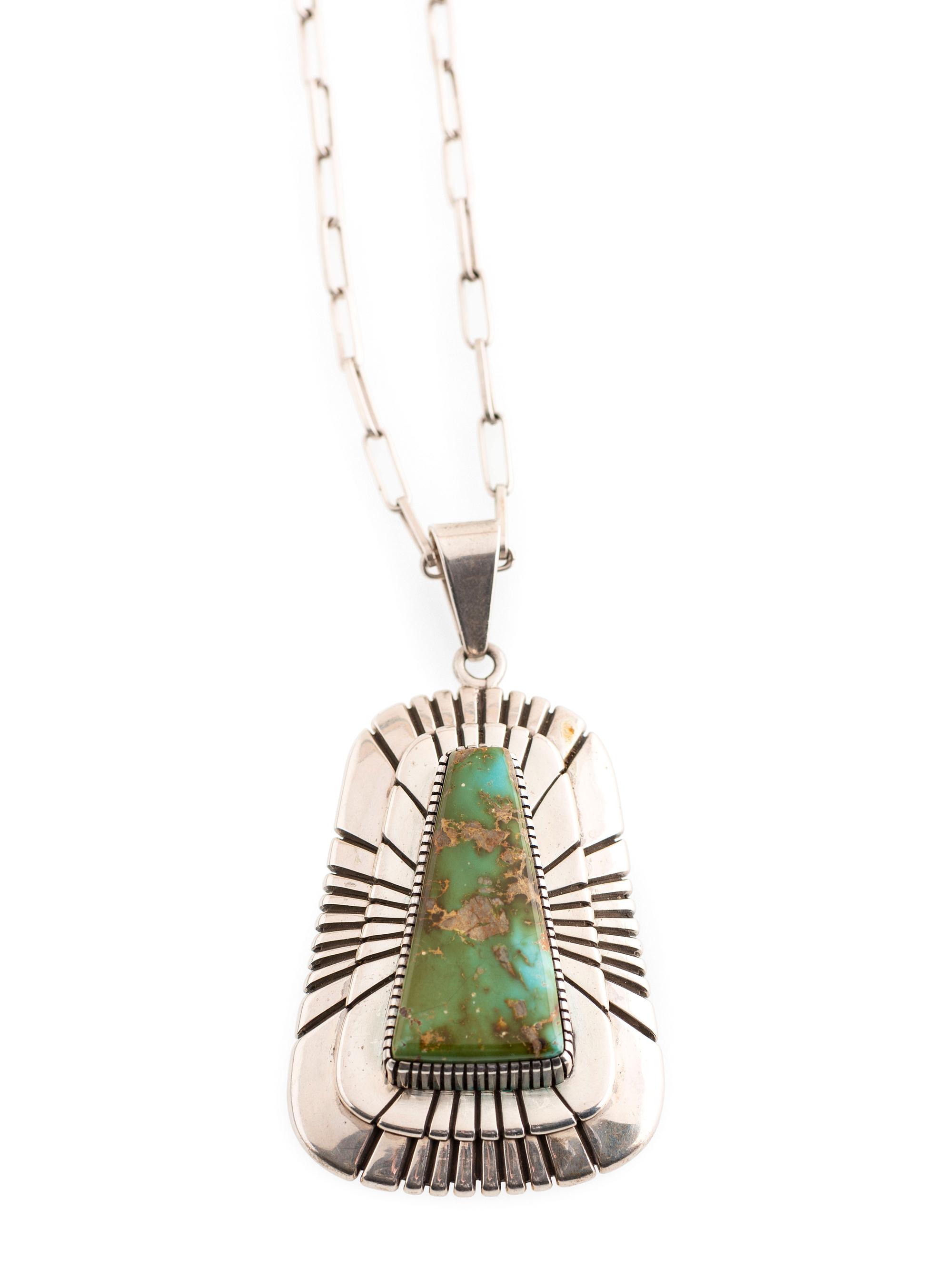 Sterling Silver and Royston Turquoise Necklace