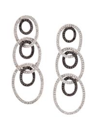 A Pair of 18 Karat White Gold and Diamond Earrings,
