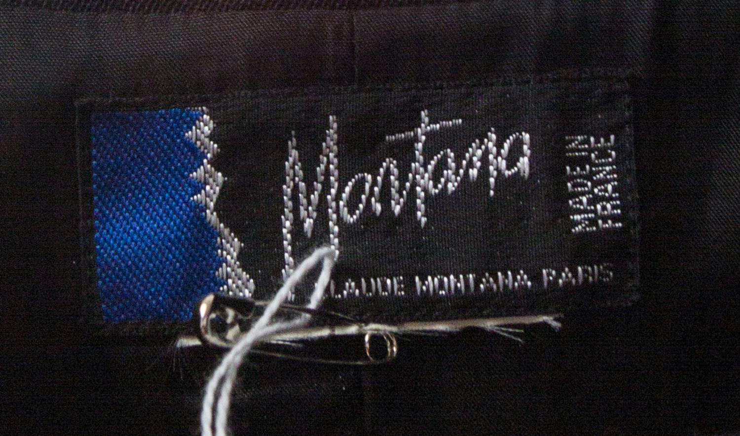 A Claude Montana Black Tuxedo Jacket,