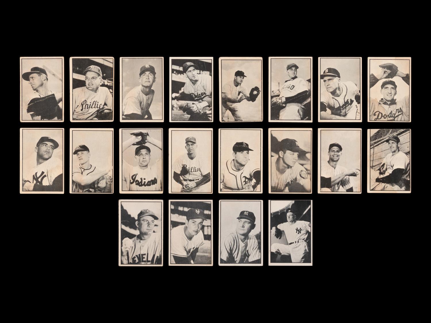 A Complete Set of 1953 Bowman Black & White Baseball Cards (64/64)