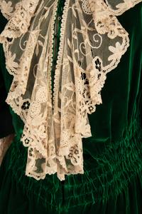 Worth Labeled Silk Velvet and Lace Jacket, c.1905