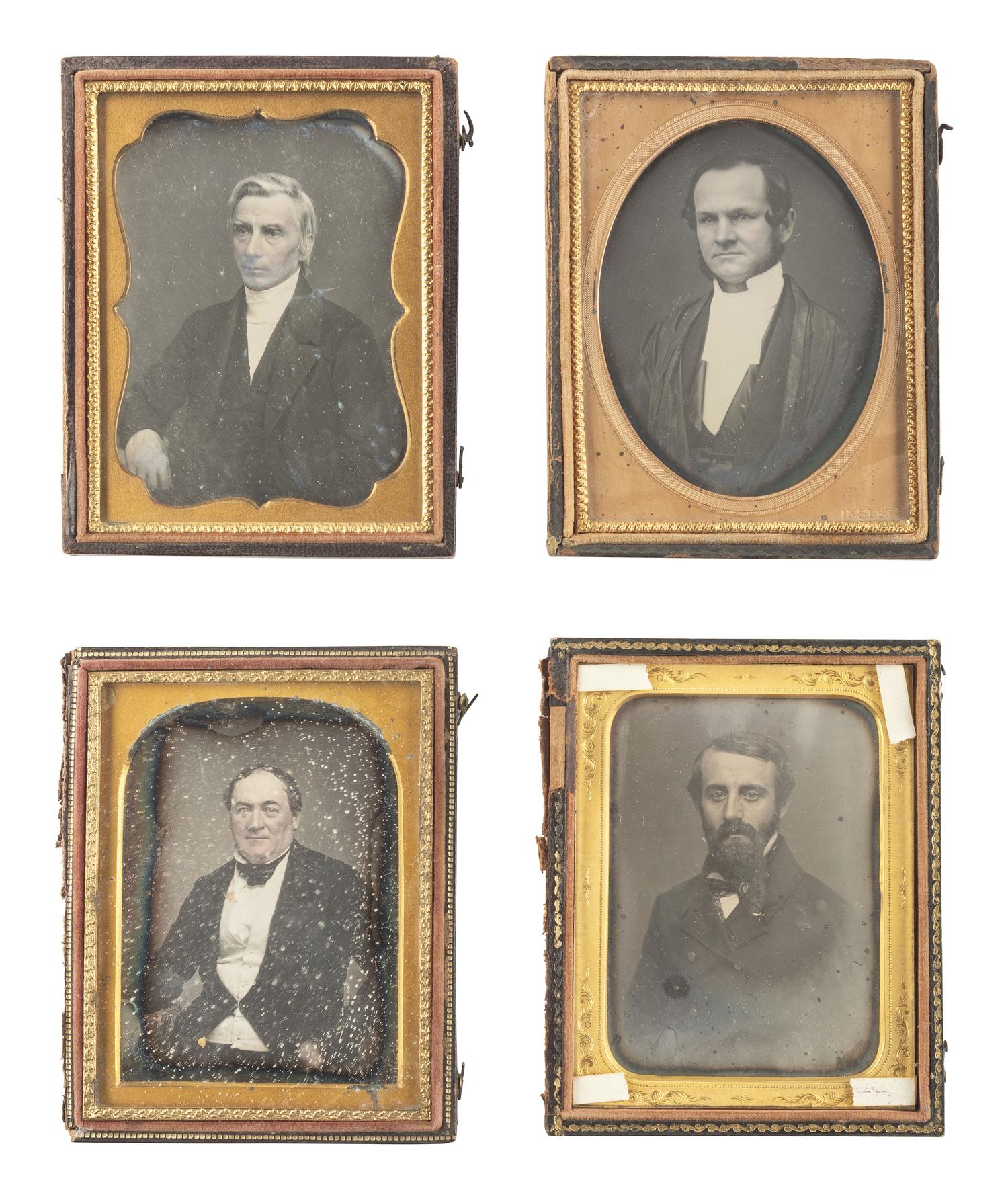 [EARLY PHOTOGRAPHY]. 30 quarter plate daguerreotypes of men incl. examples by ROOT, MCLEES, EASTERLY