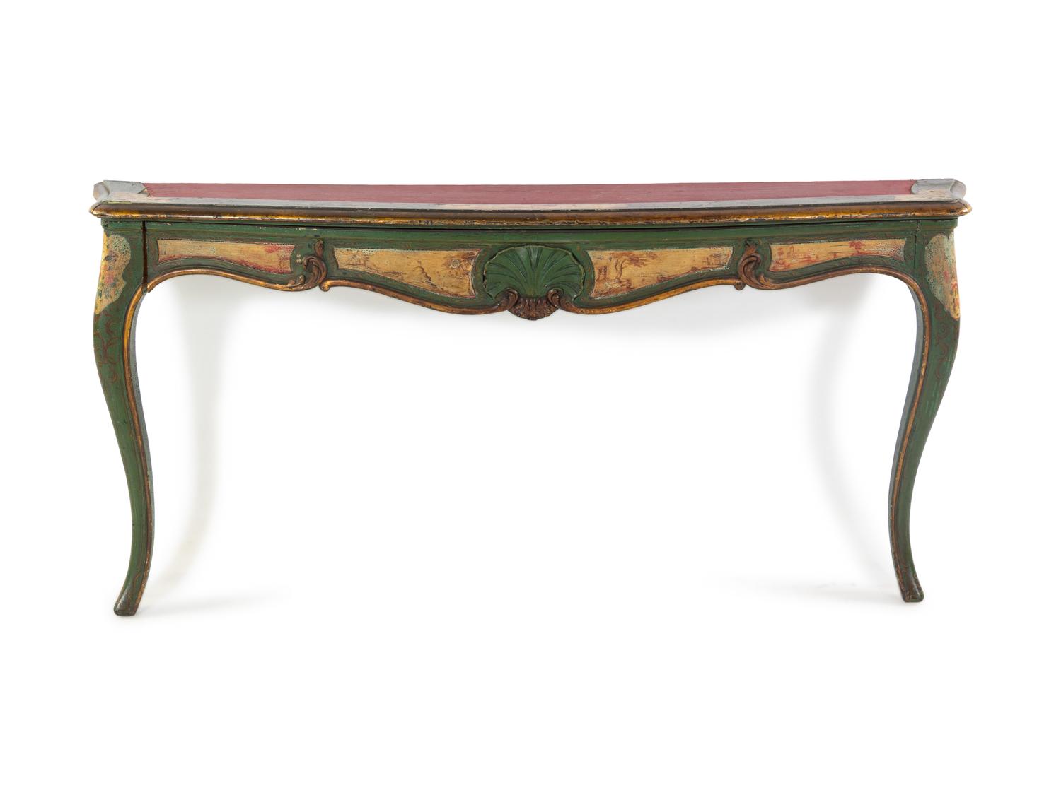 A Louis XV Style Painted Console Table