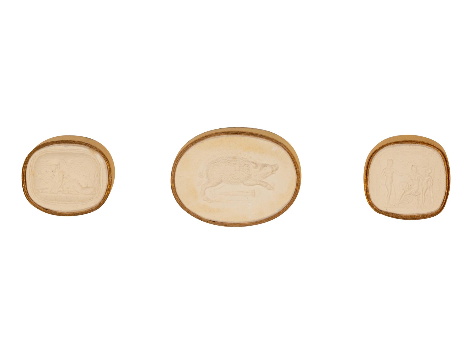 Twelve Framed Groups of Grand Tour Plaster Intaglios