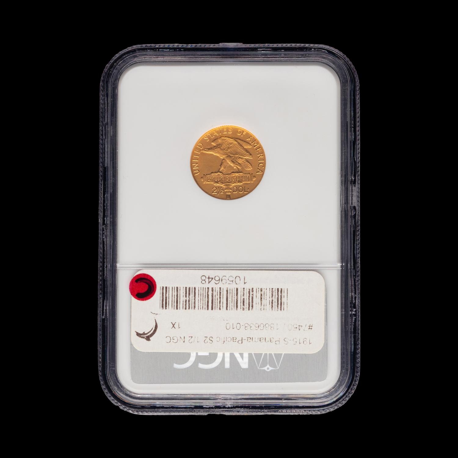 A 1915-S Panama-Pacific Exposition Commemorative $2.50 Gold Coin [NGC MS64]