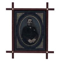 [EARLY PHOTOGRAPHY - PORTRAITURE]. A group of 11 framed portraits featuring male and female subjects highlighted by full plate tintype by Jacobs of New Orleans, including: