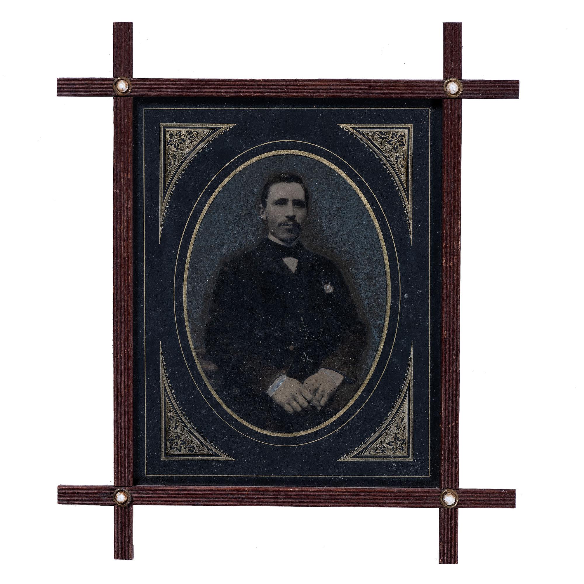 [EARLY PHOTOGRAPHY - PORTRAITURE]. A group of 11 framed portraits featuring male and female subjects highlighted by full plate tintype by Jacobs of New Orleans, including: