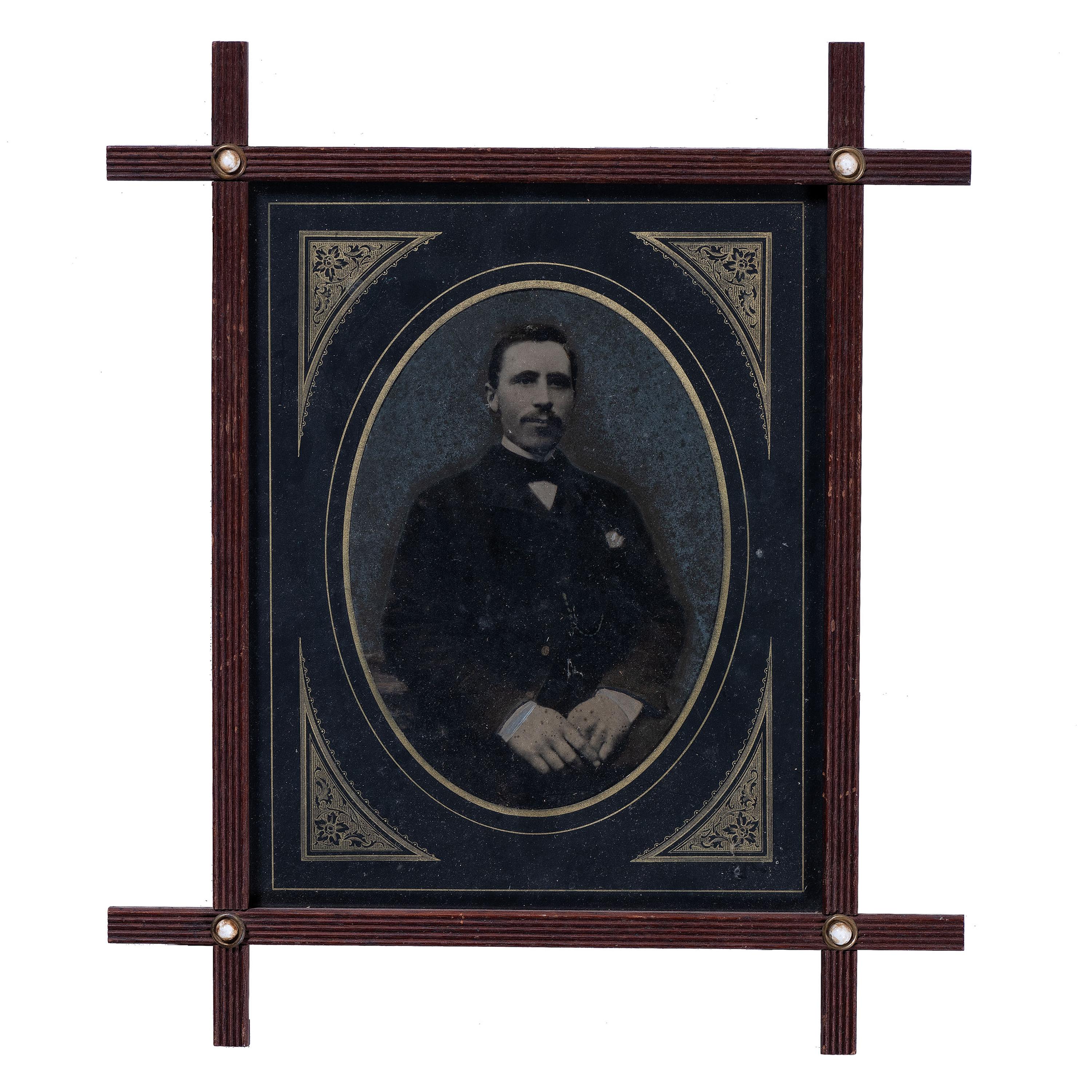 [EARLY PHOTOGRAPHY - PORTRAITURE]. A group of 11 framed portraits featuring male and female subjects highlighted by full plate tintype by Jacobs of New Orleans, including: