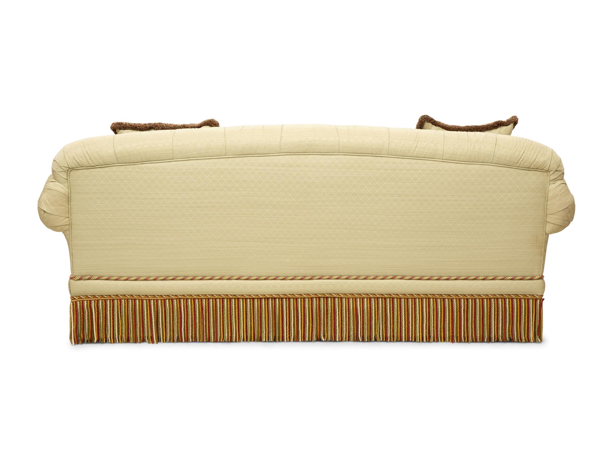 A Button-Tufted Sofa with Scalamandré Upholstery