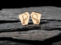 14K Gold and Turquoise Clip Earrings