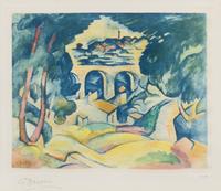 Georges Braque, (French, 1882-1963), Le Viaduc de l'Estaque, c. 1950