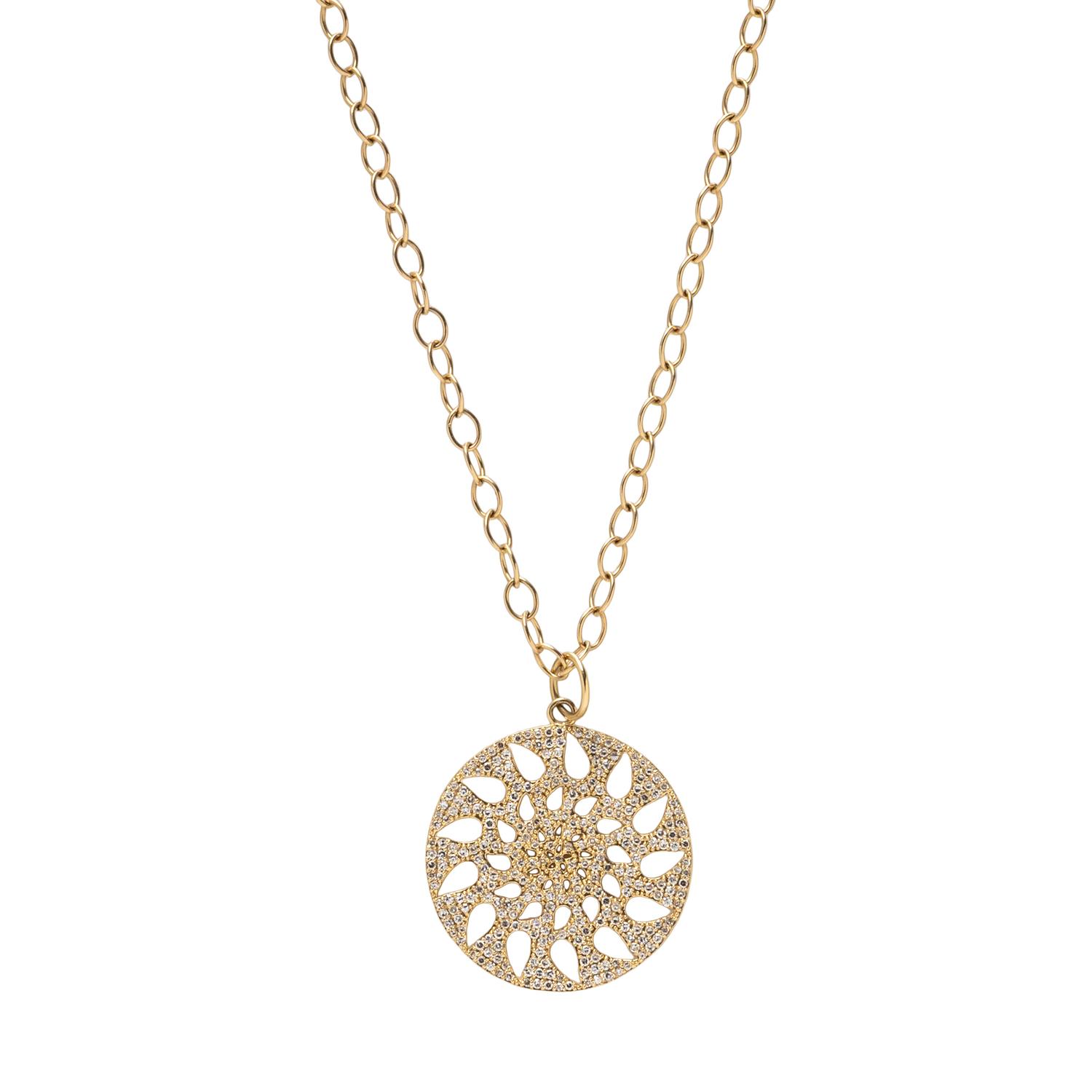 Phillips House, Yellow Gold and Diamond Pendant Necklace