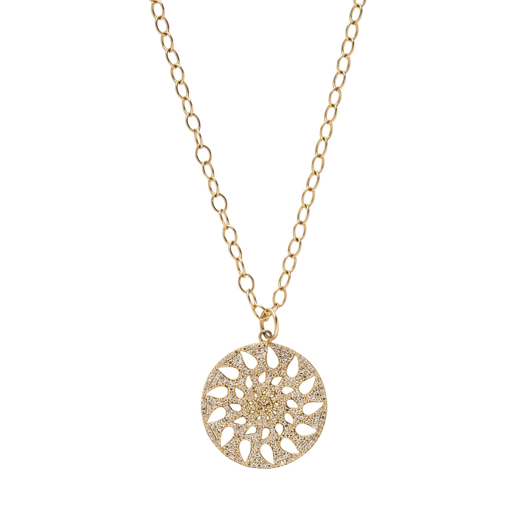 Phillips House, Yellow Gold and Diamond Pendant Necklace